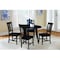 International Concepts 42 in. Solid Wood Round Dual Drop Leaf Dining Table with 4 Chairs in Black K46-42DL-C10-4 - alternate 2